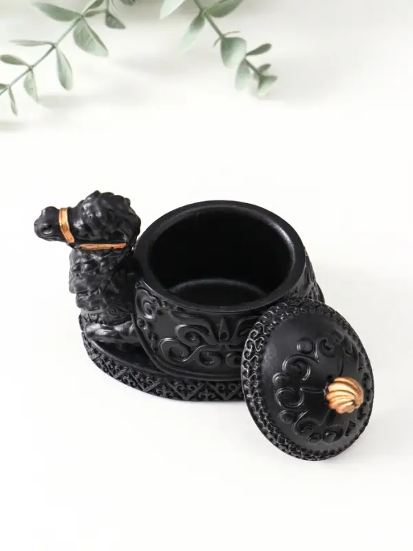 Шкатулка с крышкой «Верблюд», 8×10.5×7 см, чёрная