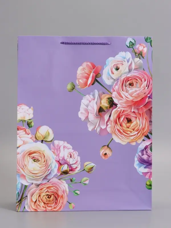 Пакет подарочный "Счестье+Любовь", ламинированный, 33 х 42,5 х 10 см