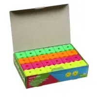 Точилка ErichKrause Wave Mini Neon, с контейнером, МИКС