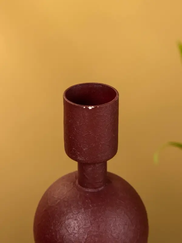 Подсвечник на 1 свечу "Сливовый" с 1 сферой 7,5х7,5х11,5 см