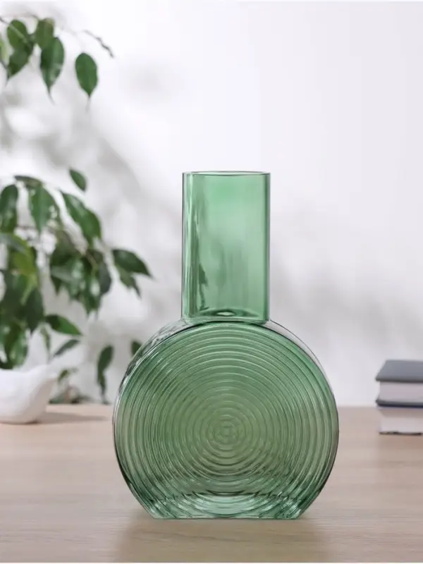 Ваза для цветов &laquo;Эйверис&raquo;, d=6 см, 24&times;15.5 см, стекло, зелёная