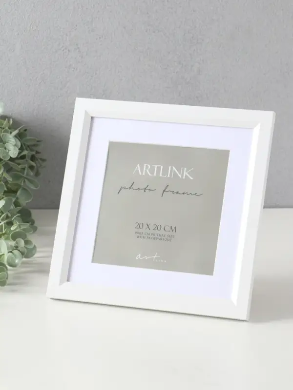 Фоторамка для фото 20х20 см, с паспарту 15х15 см МДФ Anna, белый