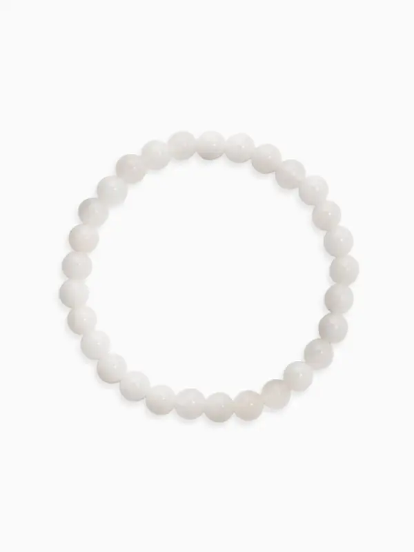 Браслет из бусин &laquo;Кварц&raquo;, d=5.5 см, шар №6, белый