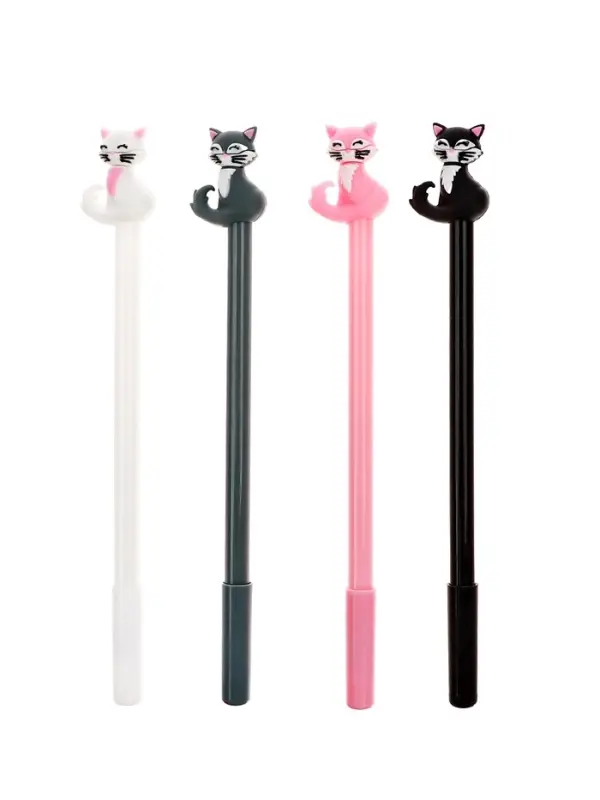 Ручка-прикол Calligrata &laquo;Кошечка&raquo;, синий стержень, гелевая, МИКС