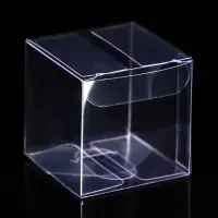 Складная прозрачная коробка из PVC, для упаковки подарков, 5×5×5 см