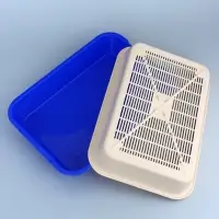 Туалет средний с сеткой 36&times;26&times;6.5 см, тёмно-синий/бежевый