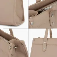 Сумка женская тоут TEXTURA на молнии, с кошельком, 30&times;10&times;24 см, бежевый