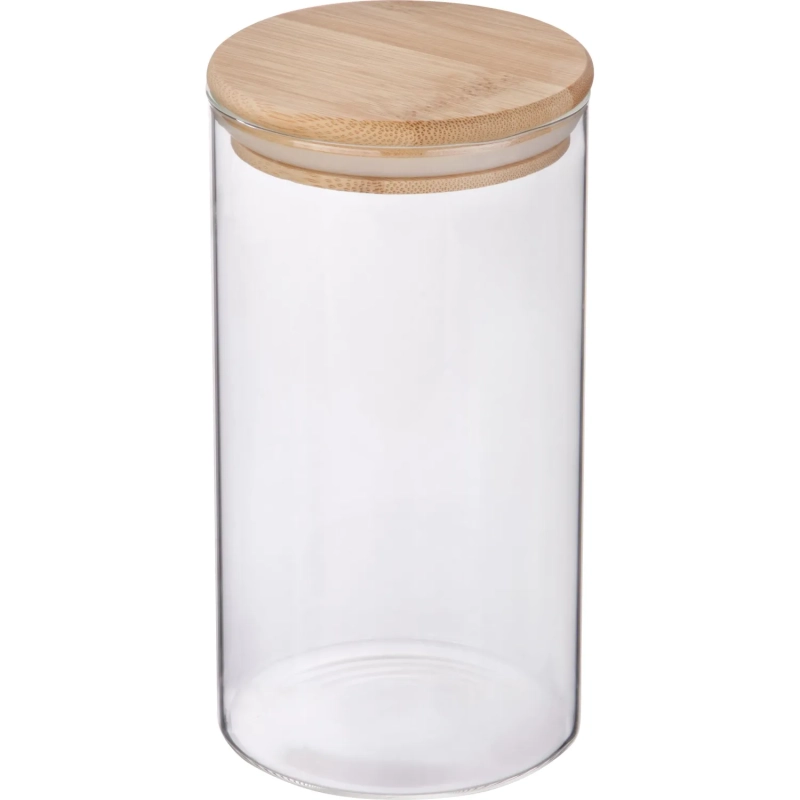 Банка стеклянная для сыпучих продуктов с крышкой BAMBU, 1,3 л