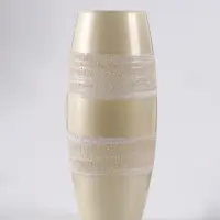 Ваза &laquo;Сангрия&raquo;, жемчуг, h=26 см, стекло, бежевая