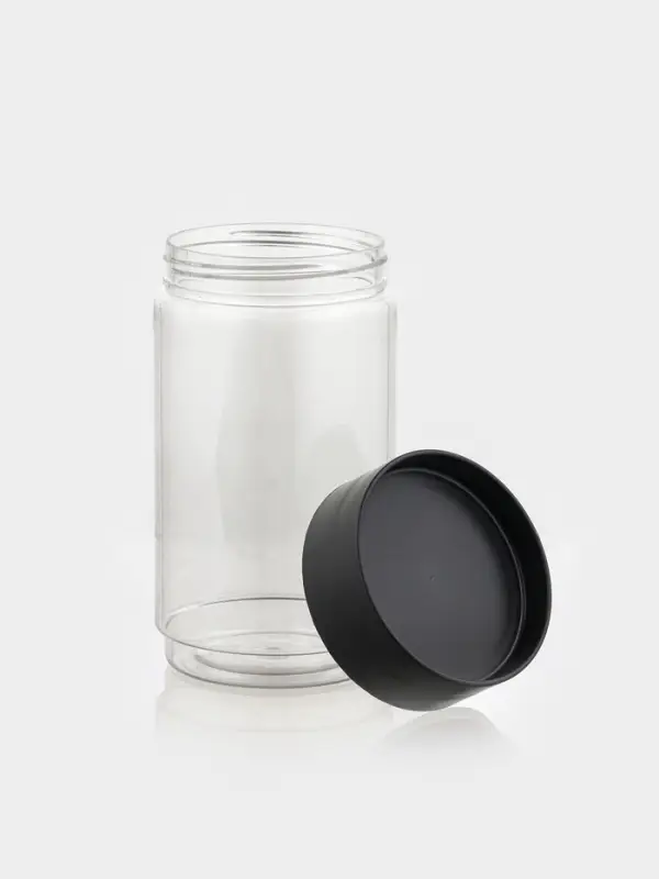 Ёмкость для сыпучих продуктов Asti, 1 л, прозрачный, крышка черная