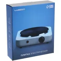 Плитка электрическая Luazon LHP-002, 1 конфорка, 1000 Вт, нагреватель диск, белая