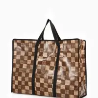 Сумка хозяйственная на молнии, 54 л, 60&times;20&times;45 см, коричневая