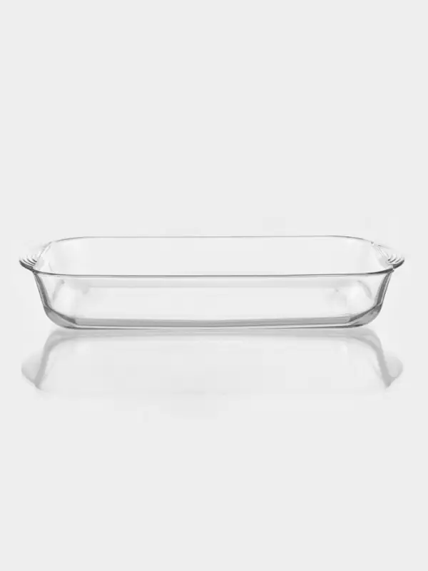 Форма для запекания Paşabah&ccedil;e Borcam, 3.5 л, прямоугольная, жаропрочное стекло, прозрачная