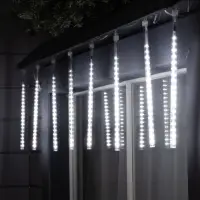 Гирлянда &laquo;Сосульки&raquo; 2.5&times;0.3 м, IP65, прозрачная нить, 192 LED, свечение белое с эффектом стекания, 12 В