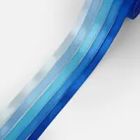 Атласная лента, набор 5 шт., 6 мм, 23&plusmn;1 м, синяя, голубая