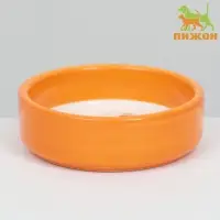 Миска керамическая с морковками 100 мл, 8.8&times;8.8&times;3 см, оранжевая
