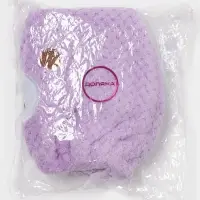 Чалма для сушки волос Доляна &laquo;Медвежонок&raquo;, микрофибра, фиолетовая