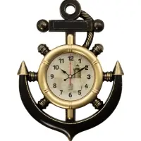 Часы настенные интерьерные &laquo;Якорь&raquo;, бесшумные, плавный ход, 38&times;28.5 см, d=12 см, бронзовые