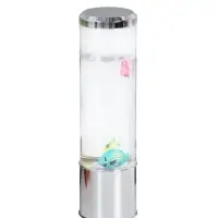 Светильник "Аквариум с рыбками" LED RGB 4,5Вт USB серебро 8,7х8,7х27 см Светильник "Аквариум с рыбками" LED RGB 4,5Вт USB серебро 8,7х8,7х27 см