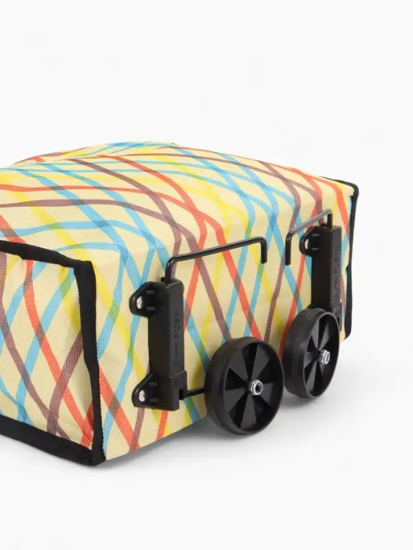 Сумка тележка хозяйственная &laquo;Ромбы&raquo;, складная, на липучке, 2 колеса, наружный карман, 32&times;13&times;52 см, разноцветная