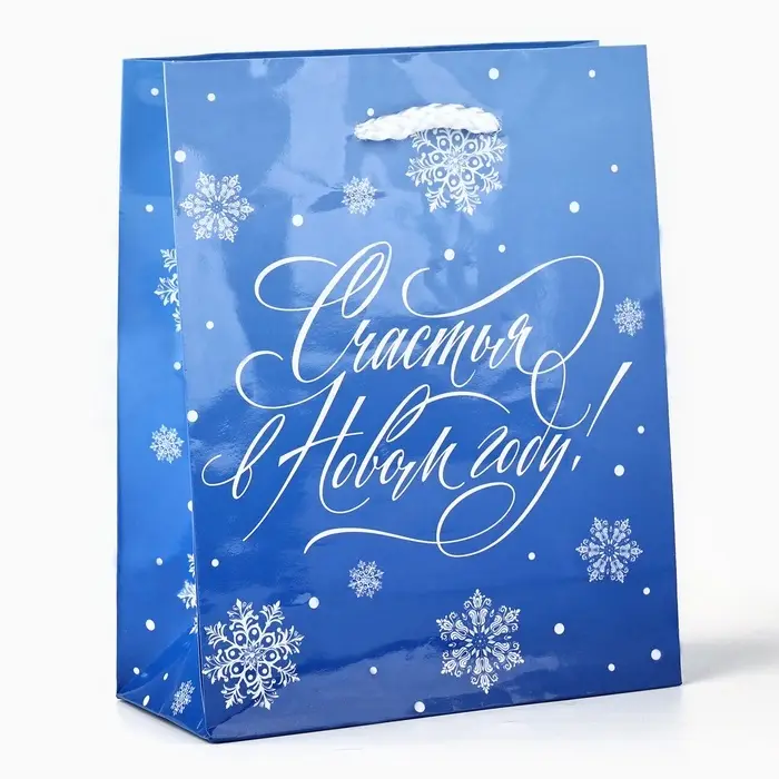 Пакет подарочный новогодний ламинированный «Счастья в Новом году», S 12 х 15 х 5.5 см Пакет подарочный новогодний ламинированный «Счастья в Новом году», S 12 х 15 х 5.5 см