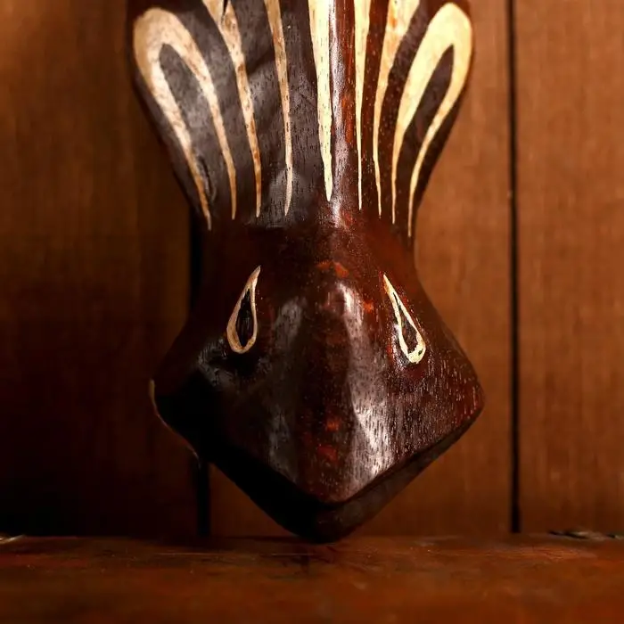 Маска дерево Маска дерево "Зебра" 30х10,5х5 см