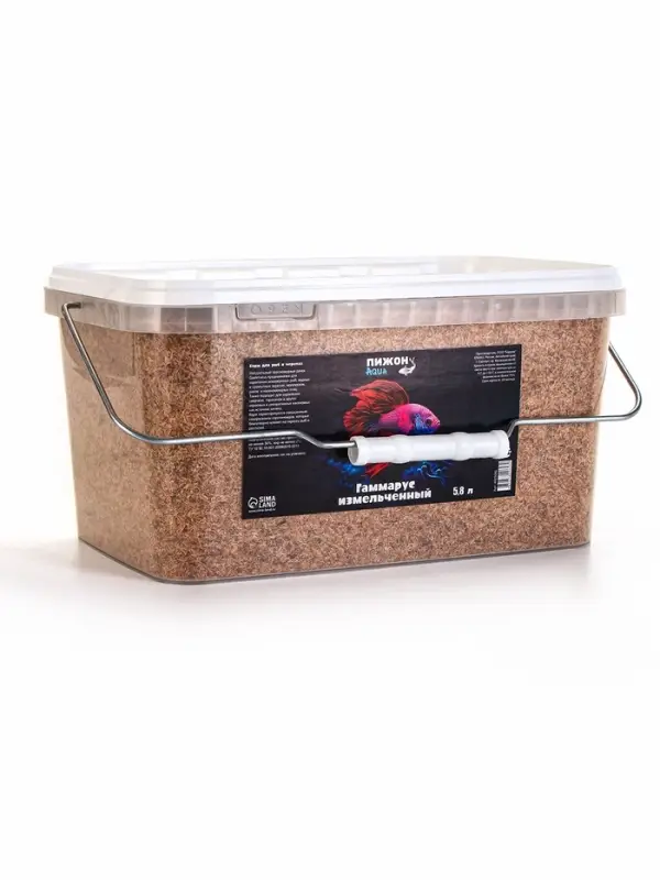 Корм для рыб и черепах &laquo;Пижон&raquo; гаммарус измельченный, 5.8 л