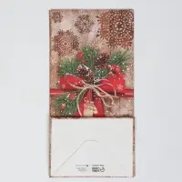 Пакет подарочный без ручек новогодний &laquo;Стильный подарок&raquo;, 10&times;19.5&times;7 см
