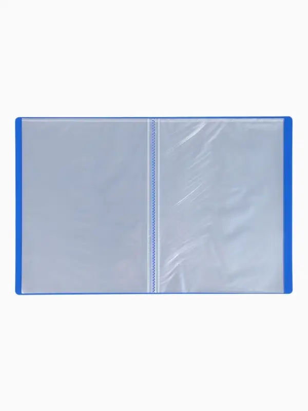 Папка с 30 вкладышами А4, 500 мкм, Calligrata, текстура &laquo;песок&raquo;, синяя