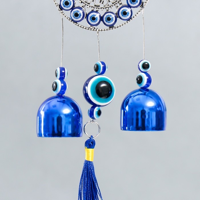 Музыка ветра металл Музыка ветра металл "Ажурный круг" от сглаза 2 колокольчика 24 см