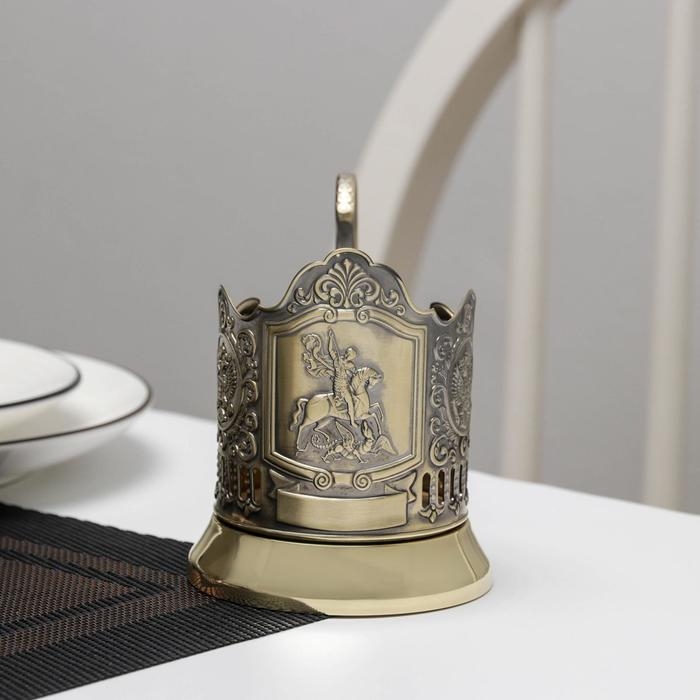 Подстаканник «Георгий Победоносец», d=61 мм, латунный Подстаканник «Георгий Победоносец», d=61 мм, латунный