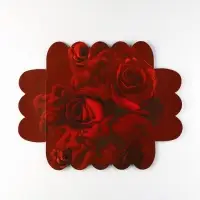 Коробка для печенья, кондитерская упаковка с PVC крышкой, &laquo;Розы&raquo;, 20 х 30 х 8 см