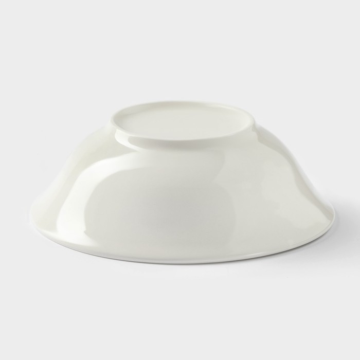 Тарелка глубокая фарфоровая Доляна White Label, 350 мл, d=15 см, цвет белый Тарелка глубокая фарфоровая Доляна White Label, 350 мл, d=15 см, цвет белый