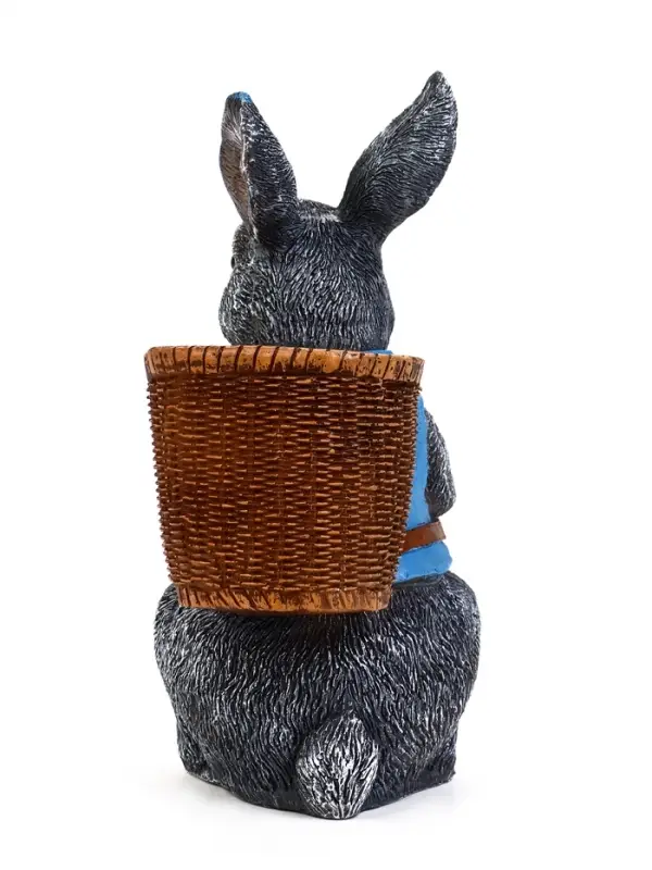 Садовая фигура из полистоуна &laquo;Зайчик с рюкзаком&raquo;, 18&times;15&times;35 см, с кашпо, 1.9 л