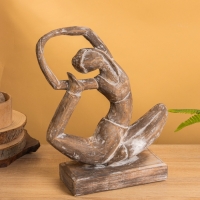 Сувенир «Йога», 27×10×33 см, дерево, коричневый