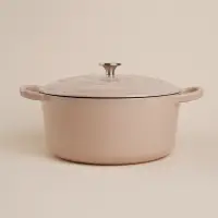 Кастрюля SL Home, 6 л, d=28 см, h=12.5 см, индукция, с эмалированным покрытием, чугун, бежевая