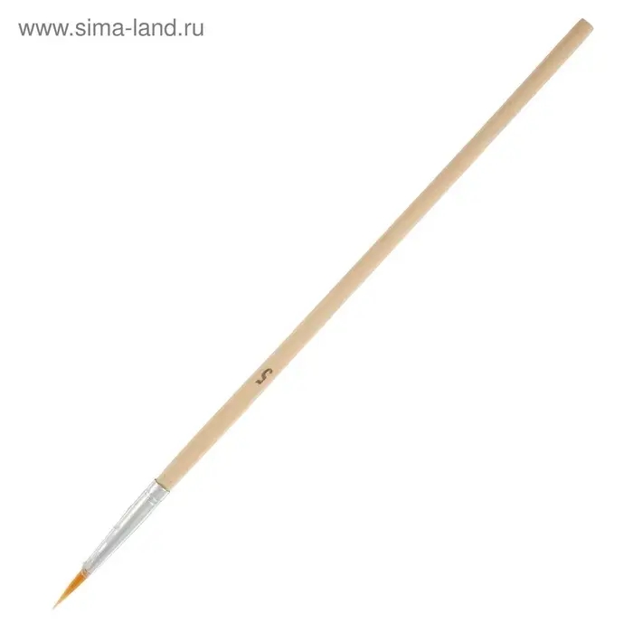 Набор кистей для рисования, синтетика, 10 штук: № 1, 2, 3, 4, 5, 6, 7, 8, 9, 10, круглые, деревянная ручка, международный размер