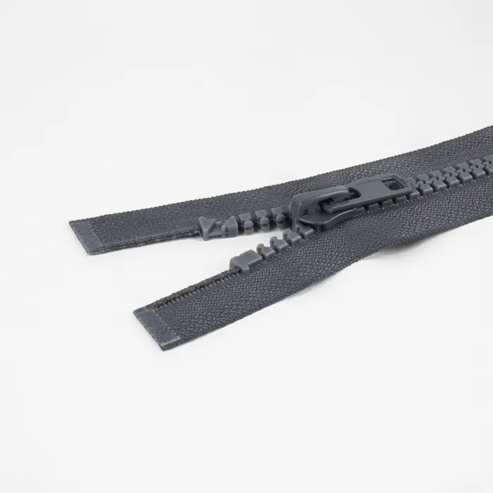 Молния «Трактор», №8, разъёмная, замок автомат, 70 см, тёмно-серая