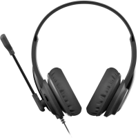 Гарнитура A4Tech HU-10 черный 2м накладные (HU-10/USB/BLACK)