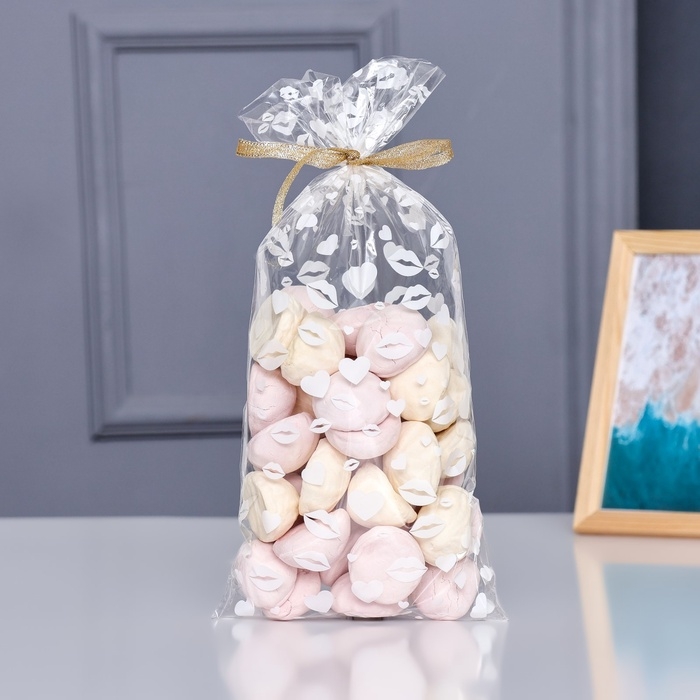 Пакет фасовочный БОПП, Пакет фасовочный БОПП, "Поцелуи" 15*30 см набор 50 шт