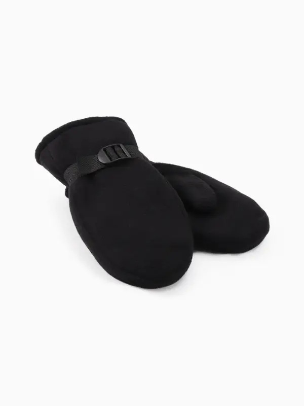 Варежки зимние мужские флисовые р-р 25 см цв.чёрный