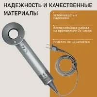Фен WELLT A01 WELLAIR, 1600 Вт, 5 насадок, 3 скорости, 4 температурных режима, ионизация, серый