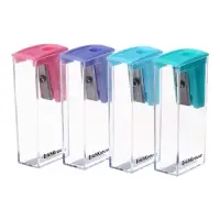 Точилка ErichKrause. City Pastel, с контейнером, МИКС