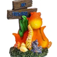 Декор для аквариума &laquo;Нет рыбалке - осьминог&raquo;, 10 см