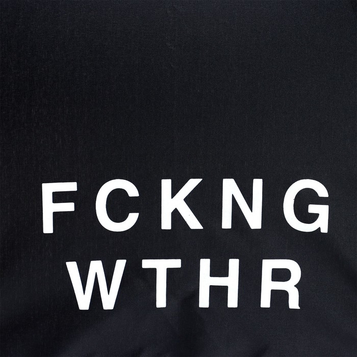 Зонт женский механический «FCKNG WTHR», 8 спиц, d=95, цвет чёрный Зонт женский механический «FCKNG WTHR», 8 спиц, d=95, цвет чёрный