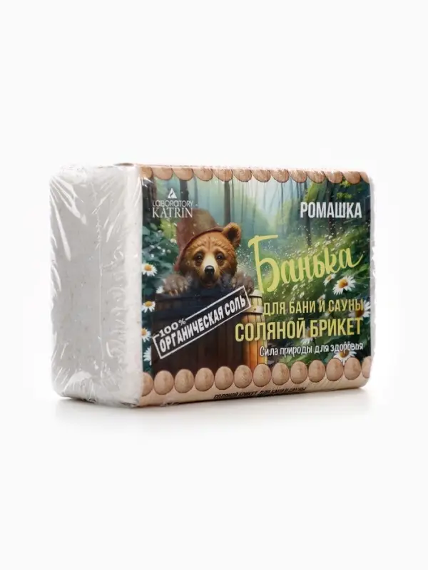 Соляной брикет для бани &laquo;Банька&raquo; ромашка, 500 г