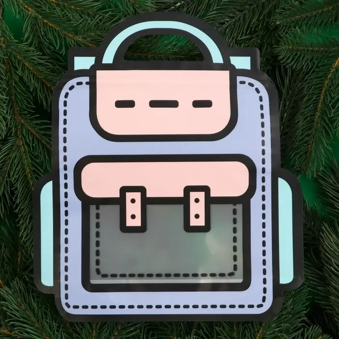 Пакет подарочный, «Портфель», с zip-lock застежкой, 24×28+8 см