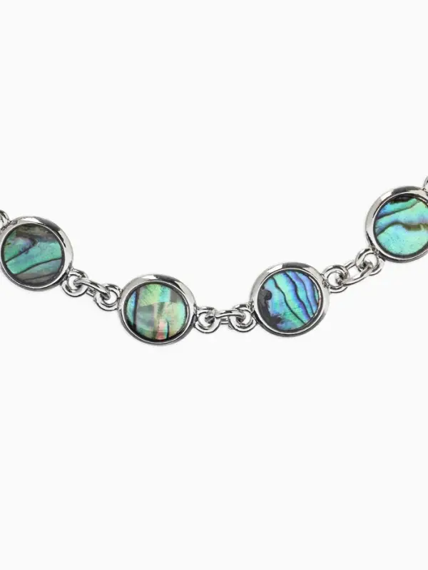 Браслет цепочка &laquo;Галиотис. Круг&raquo;, L=15 см, + удлинитель 5 см, цвет серебро, разноцветный