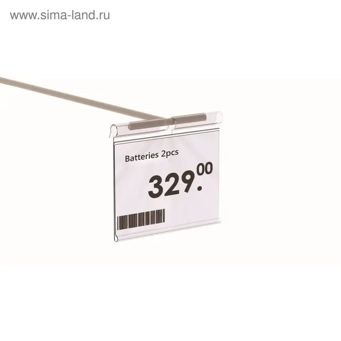 Ценникодержатель на крючок, откидной, 5×4 см, цвет прозрачный