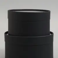 Набор подарочных коробок 2 в 1 круглых, черная, с окном, 21&times;11 - 18&times;10 см